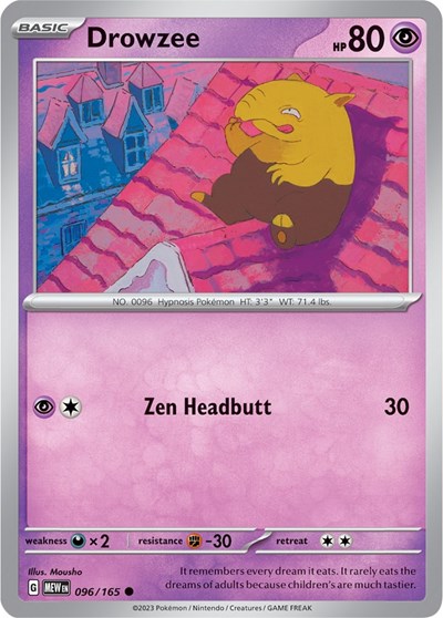 Drowzee (Scarlet and Violet: 151) Near Mint Reverse Holofoil