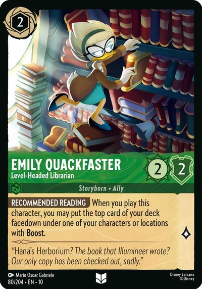 Emily Quackfaster - Level - Headed Librarian (Whispers in the Well) Near Mint - Nick Nack's Full Frontal Attack