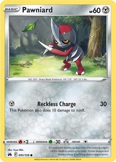 Pawniard (91) (Crown Zenith) Near Mint Reverse Holofoil - Nick Nack's Full Frontal Attack