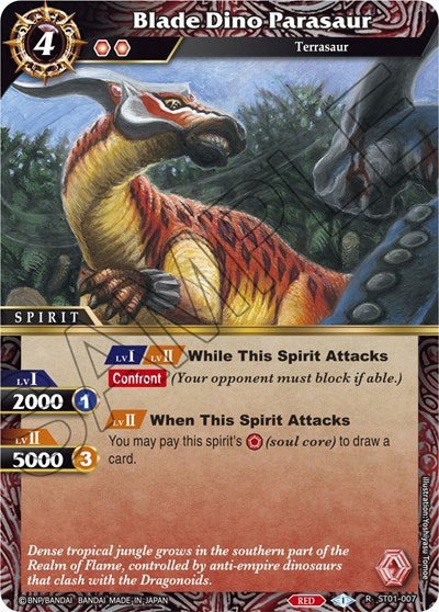 Blade Dino Parasaur (Starter Deck 01: Dragon Onslaught) Near Mint - Nick Nack's Full Frontal Attack