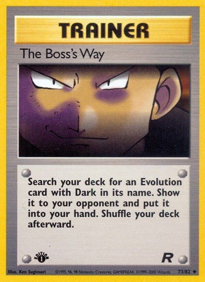 The Boss's Way (Team Rocket) Light Play 1st Edition - Nick Nack's Full Frontal Attack
