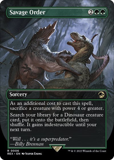 Savage Order (Borderless) (Universes Beyond: Jurassic World Collection) Medium Play