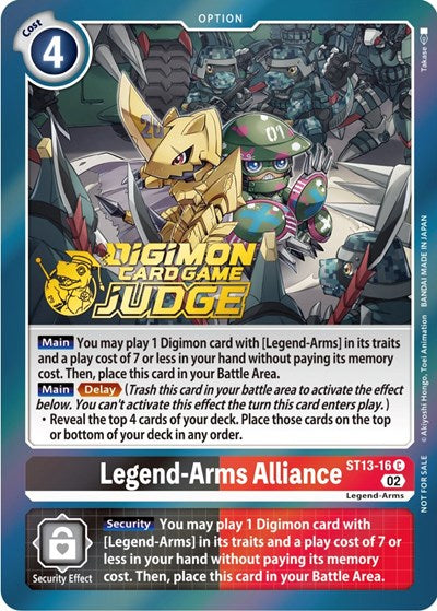 Legend-Arms Alliance (Judge Pack 3) (Starter Deck 13: Ragnaloardmon) Near Mint Foil