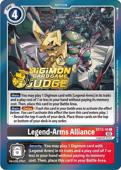 Legend - Arms Alliance (Judge Pack 3) (Starter Deck 13: Ragnaloardmon) Near Mint Foil - Nick Nack's Full Frontal Attack