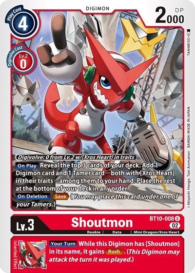 Shoutmon (Xros Encounter) Near Mint - Nick Nack's Full Frontal Attack