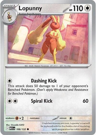 Lopunny (ME01: Mega Evolution) Near Mint Reverse Holofoil