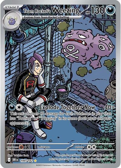 Team Rocket's Weezing - 199 (SV10: Destined Rivals) Near Mint Holofoil