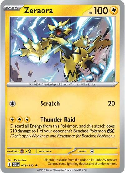 Zeraora (SV10: Destined Rivals) Near Mint Holofoil - Nick Nack's Full Frontal Attack
