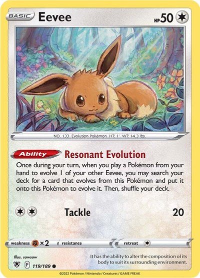 Eevee (SWSH10: Astral Radiance) Near Mint - Nick Nack's Full Frontal Attack
