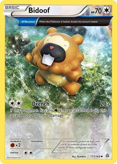 Bidoof (Alpha) (XY - Primal Clash) Near Mint - Nick Nack's Full Frontal Attack