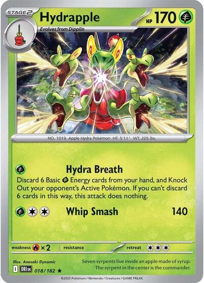 Hydrapple - 018 (SV10: Destined Rivals) Near Mint Holofoil - Nick Nack's Full Frontal Attack