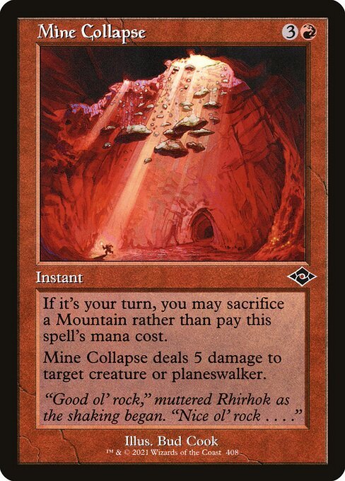 Mine Collapse (Retro Frame) (Foil Etched) (Modern Horizons 2) Near Mint Foil - Nick Nack's Full Frontal Attack