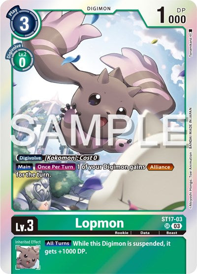 Lopmon (Starter Deck 17: Double Typhoon Advanced Deck Set) Near Mint Foil