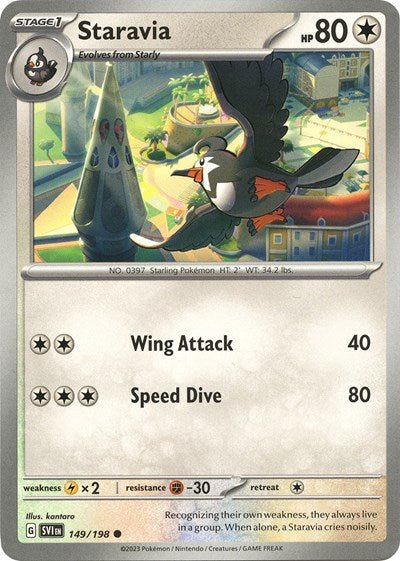 Staravia (Scarlet and Violet: Base Set) Near Mint - Nick Nack's Full Frontal Attack