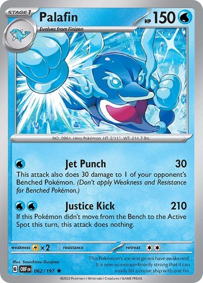Palafin (Scarlet and Violet: Obsidian Flames) Near Mint Holofoil - Nick Nack's Full Frontal Attack