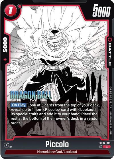 Piccolo SB02 - 013 (Manga Booster 02) Near Mint Holofoil - Nick Nack's Full Frontal Attack