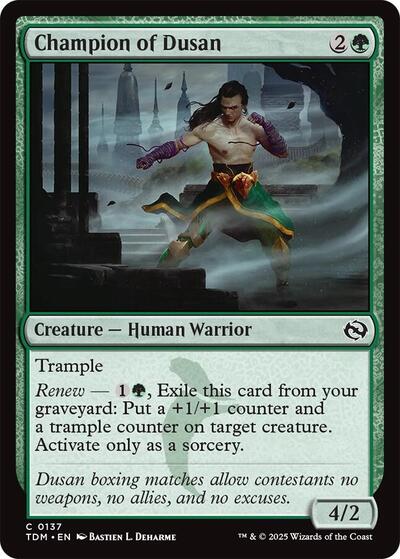 Champion of Dusan (Tarkir: Dragonstorm) Near Mint - Nick Nack's Full Frontal Attack