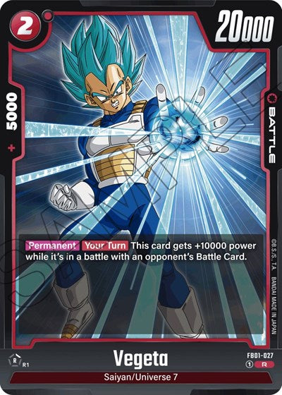 Vegeta FB01-027 (Awakened Pulse) Near Mint Holofoil