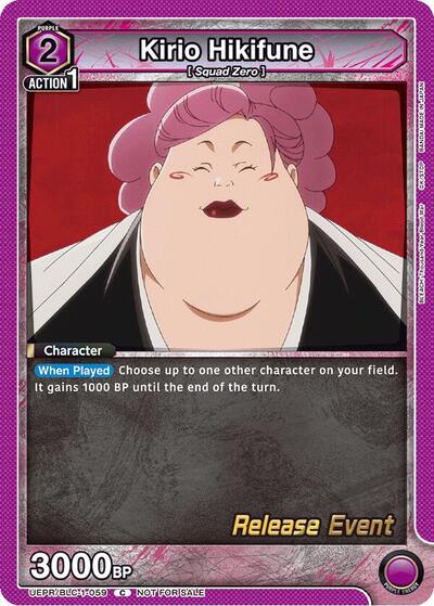 Kirio Hikifune (BLEACH: Thousand-Year Blood War Release Event Cards) Near Mint