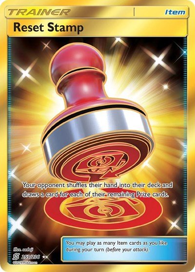 Reset Stamp (Secret) (SM - Unified Minds) Near Mint Holofoil - Nick Nack's Full Frontal Attack