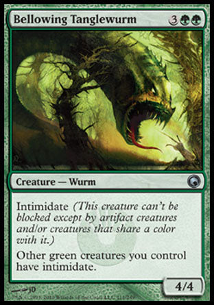Bellowing Tanglewurm (Scars of Mirrodin) Medium Play Foil