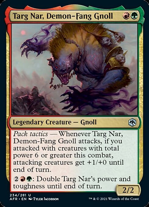 Targ Nar, Demon - Fang Gnoll (Adventures in the Forgotten Realms) Near Mint - Nick Nack's Full Frontal Attack