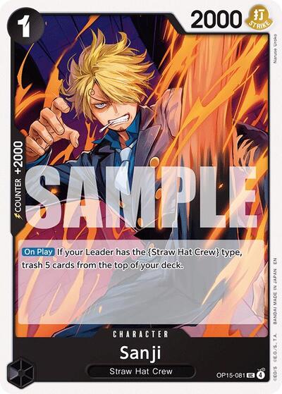 Sanji (OP15 - 081) (Adventure on Kami's Island) Near Mint - Nick Nack's Full Frontal Attack