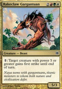 Rakeclaw Gargantuan (Shards of Alara) Light Play - Nick Nack's Full Frontal Attack