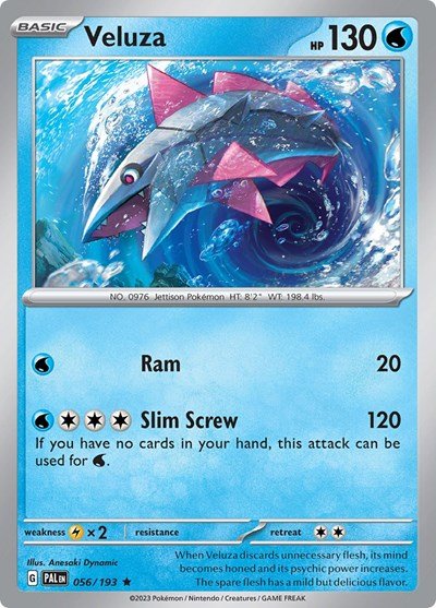 Veluza - 056 (SV02: Paldea Evolved) Near Mint Holofoil - Nick Nack's Full Frontal Attack