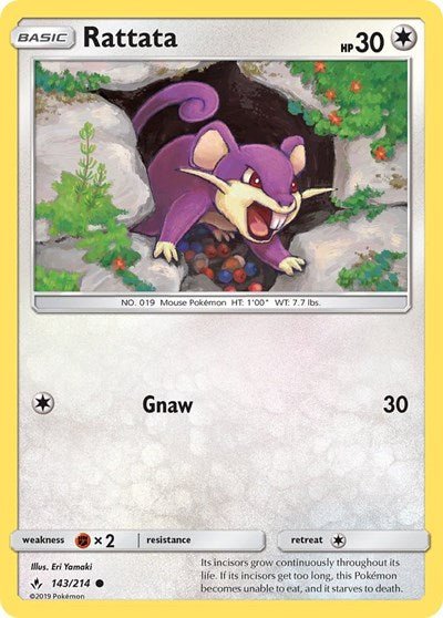 Rattata (SM - Unbroken Bonds) Near Mint - Nick Nack's Full Frontal Attack