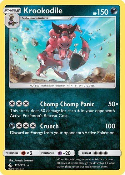 Krookodile (SM - Unbroken Bonds) Near Mint Reverse Holofoil - Nick Nack's Full Frontal Attack