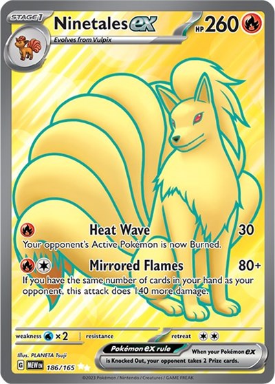 Ninetales ex - 186 (Scarlet and Violet: 151) Near Mint Holofoil