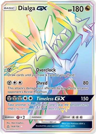 Dialga GX (Secret Rare) (SM - Ultra Prism) Near Mint Holofoil - Nick Nack's Full Frontal Attack