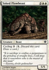 Yoked Plowbeast (Shards of Alara) Light Play Foil - Nick Nack's Full Frontal Attack