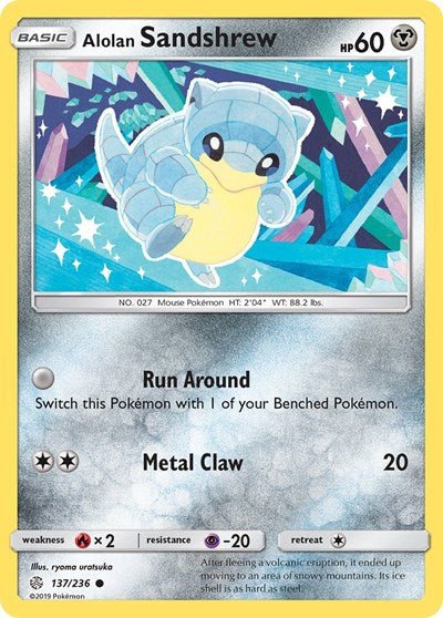 Alolan Sandshrew (SM - Cosmic Eclipse) Near Mint - Nick Nack's Full Frontal Attack
