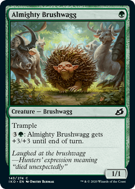 Almighty Brushwagg (Ikoria: Lair of Behemoths) Near Mint - Nick Nack's Full Frontal Attack