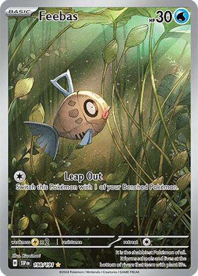 Feebas - 198 (SV08: Surging Sparks) Near Mint Holofoil