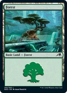 Forest (292) (Kamigawa: Neon Dynasty) Near Mint - Nick Nack's Full Frontal Attack