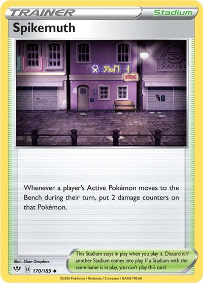 Spikemuth (SWSH03: Darkness Ablaze) Near Mint - Nick Nack's Full Frontal Attack