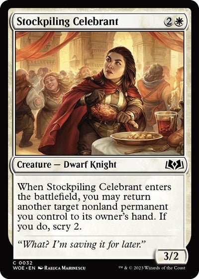 Stockpiling Celebrant (Wilds of Eldraine) Near Mint - Nick Nack's Full Frontal Attack