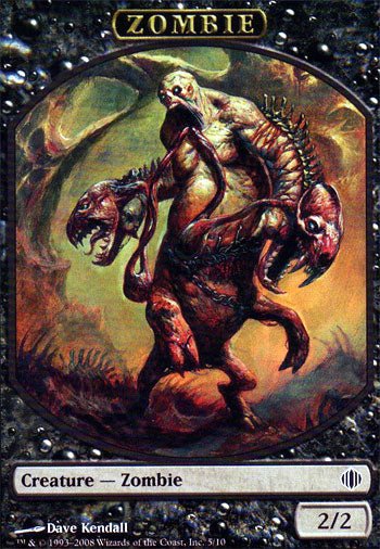 Zombie Token (Shards of Alara) Near Mint - Nick Nack's Full Frontal Attack