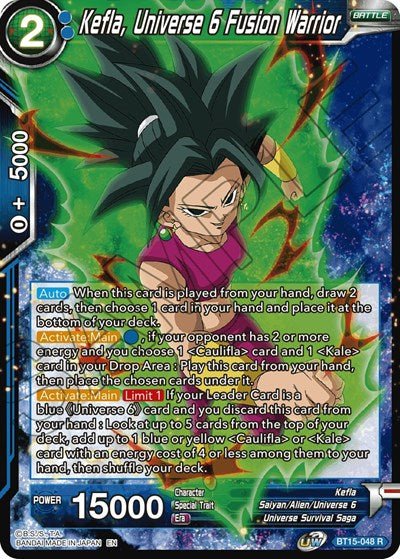 Kefla, Universe 6 Fusion Warrior (Saiyan Showdown) Near Mint - Nick Nack's Full Frontal Attack