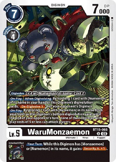 WaruMonzaemon (Exceed Apocalypse) Near Mint - Nick Nack's Full Frontal Attack