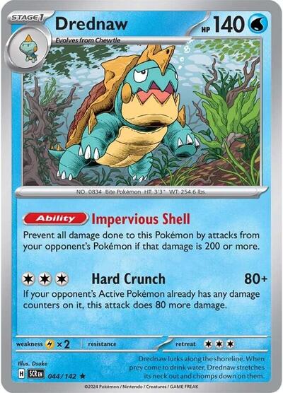 Drednaw (SV07: Stellar Crown) Near Mint Reverse Holofoil - Nick Nack's Full Frontal Attack