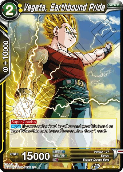 Vegeta, Earthbound Pride (Rise of the Unison Warrior) Near Mint