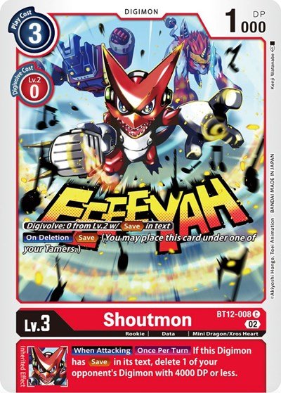 Shoutmon (Across Time) Near Mint - Nick Nack's Full Frontal Attack