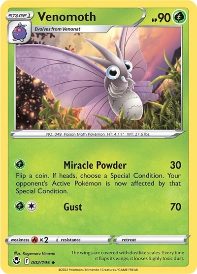 Venomoth (SWSH12: Silver Tempest) Near Mint