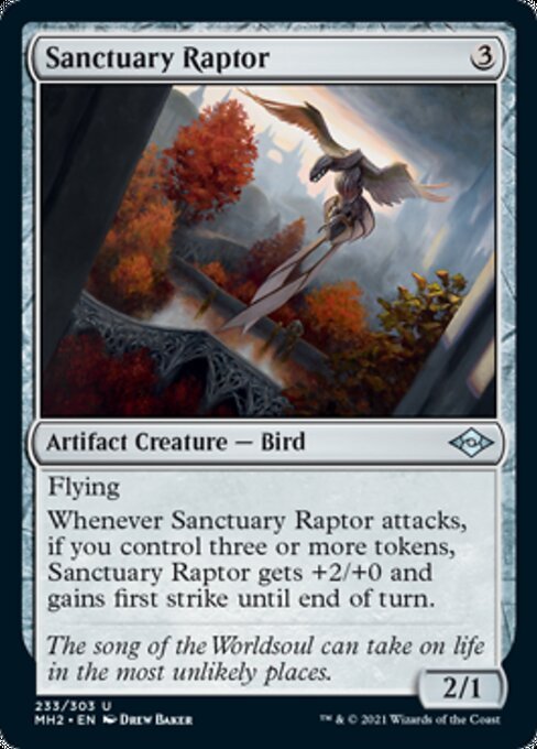 Sanctuary Raptor (Modern Horizons 2) Light Play Foil - Nick Nack's Full Frontal Attack