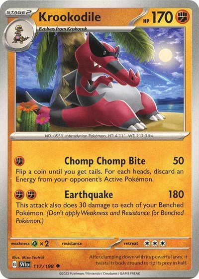 Krookodile (Scarlet and Violet: Base Set) Near Mint - Nick Nack's Full Frontal Attack