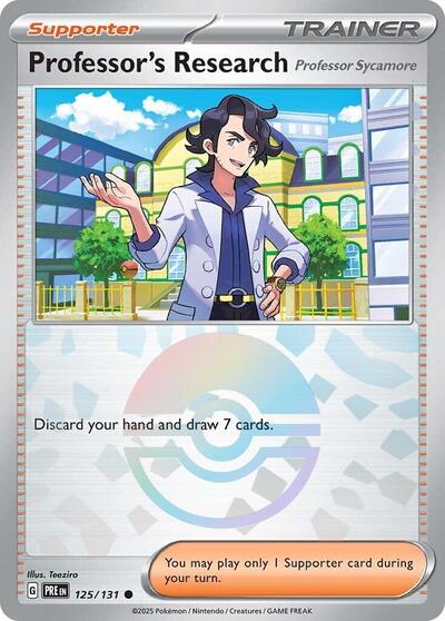 Professor's Research (Professor Sycamore) (Poke Ball Pattern) (SV: Prismatic Evolutions) Near Mint Holofoil - Nick Nack's Full Frontal Attack